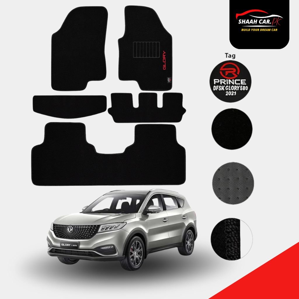 Add a heading (43) DFSK GLORY 580 2020-PRESENT EXECUTIVE SIDE LOGO CARPET CAR FLOOR MAT - Image 1