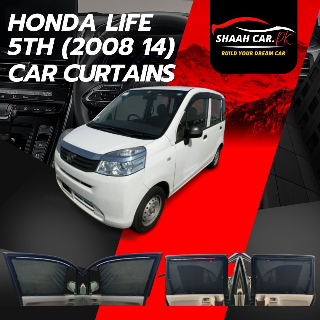 Orange Black and White Photo Cars For Men Instagram Post (47) Honda Life (2008 - 2014) 5 gen Car Curtains - Image 1
