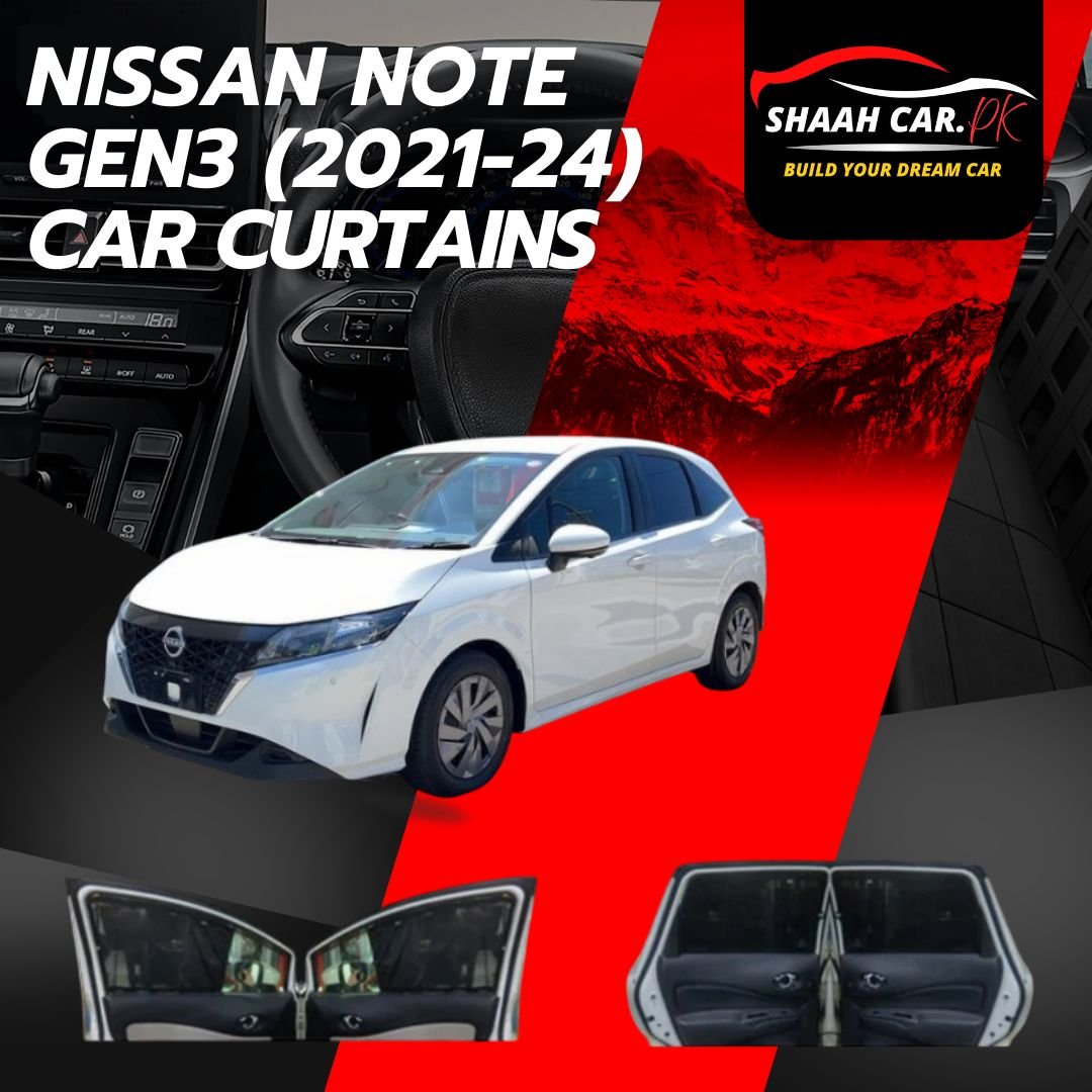 Orange Black and White Photo Cars For Men Instagram Post (71) Nissan Note Gen3 (2021 - 2024) Car Curtains - Image 1