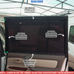 Toyota Land Cruiser J100  (1998/2007) Retractable Car Curtains - Image 4