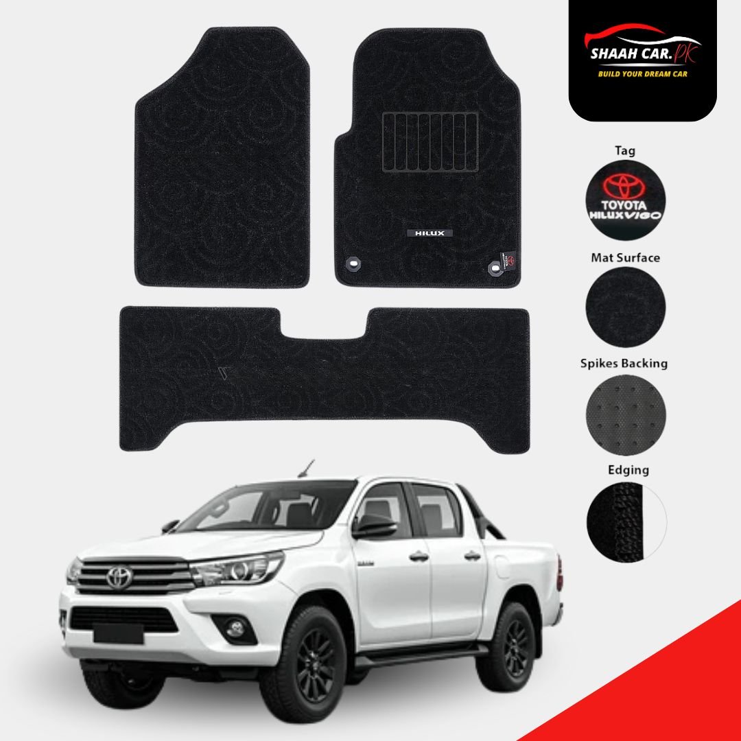 Untitled design - 2025-10-04T054338.591 TOYOTA HILUX VIGO 2014-2021 PREMIUM CARPET CAR FLOOR MAT - Image 1