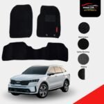 Kia Sorento 2021-22 Floor Carpet Mats Black - 3pcs