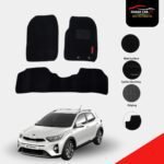 Kia Stonic 2021-22 Floor Carpet Mats Black - 3pcs