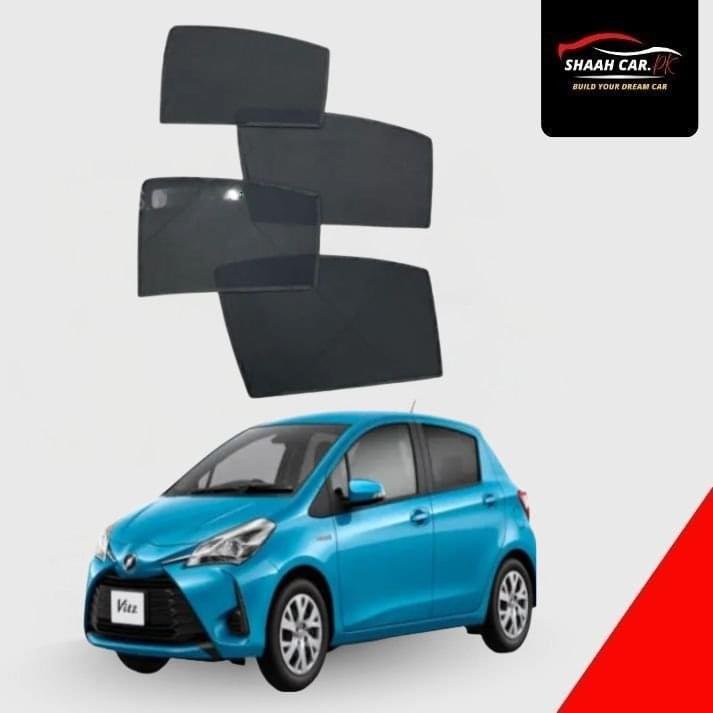 Vitz 2014 Folding Fix Side Car Curtain by SHAAH CAR - Image 1