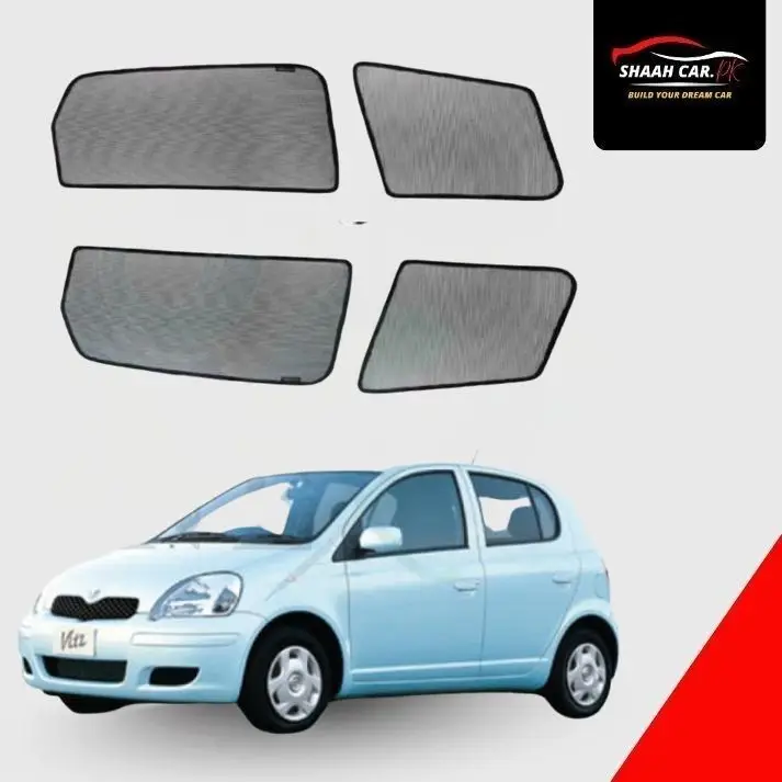 Vitz 2002 Folding Fix Side Car Curtain by SHAAH CAR - Image 1